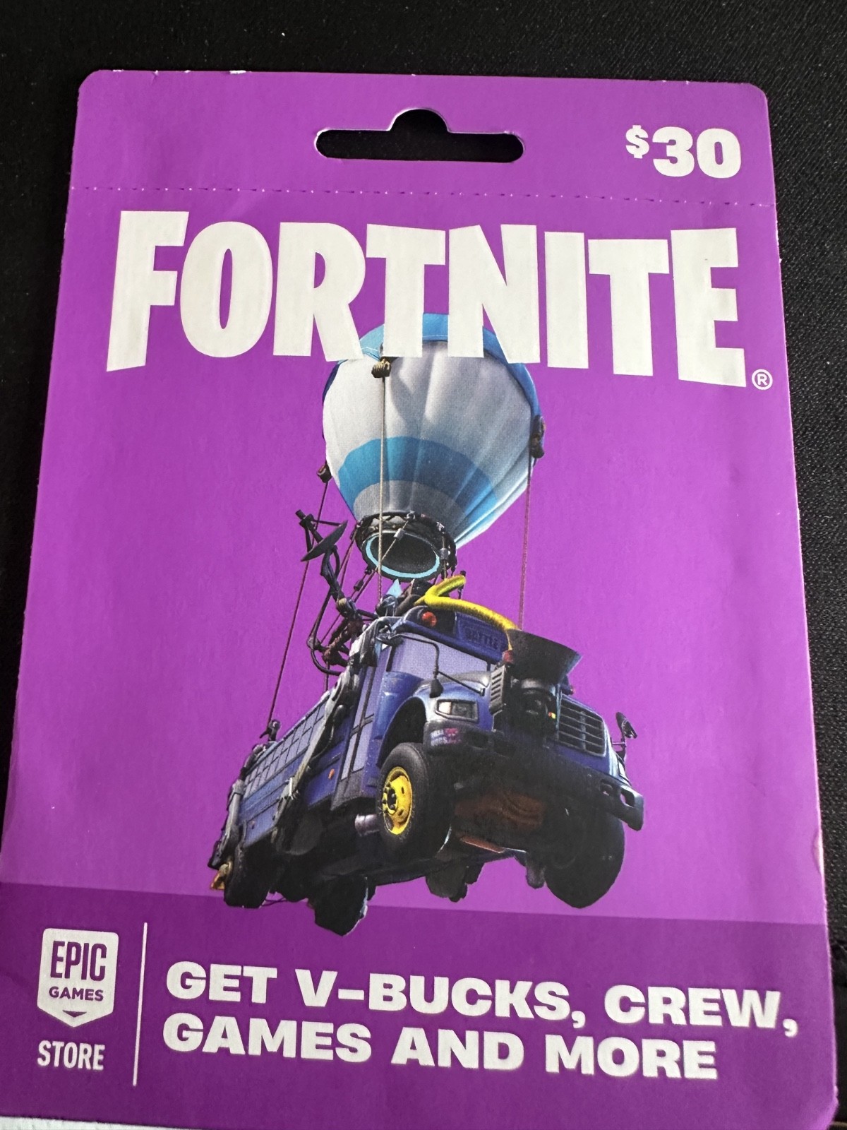 30 Dollar Fortnite Gift card For Vbucks Video Game Gift card