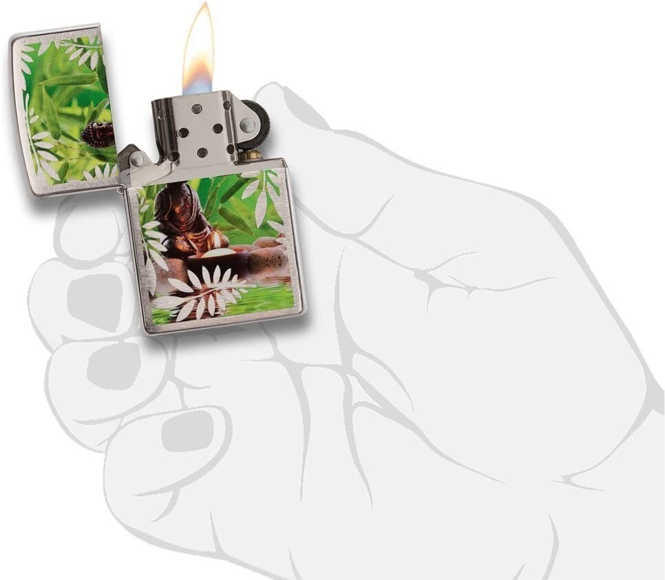 Zippo Buddha Brushed Chrome 29058