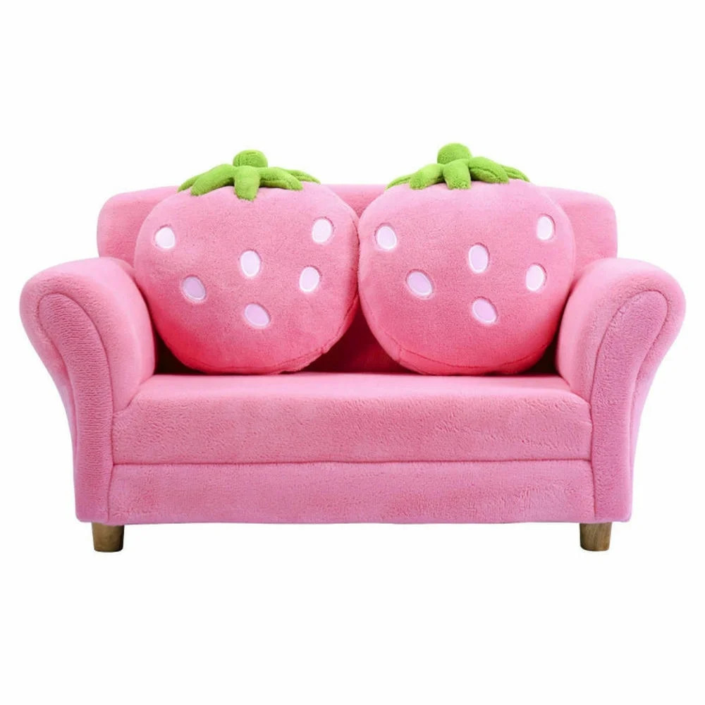 BL/PI Kids Strawberry Armrest Chair Sofa-Pink, Kids Chairs for Kids