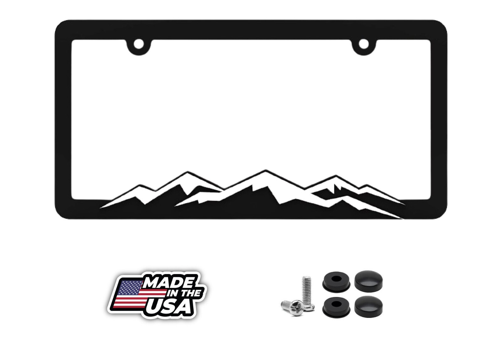 OFF ROAD White-Cap Mountains License Plate Frame Bracket