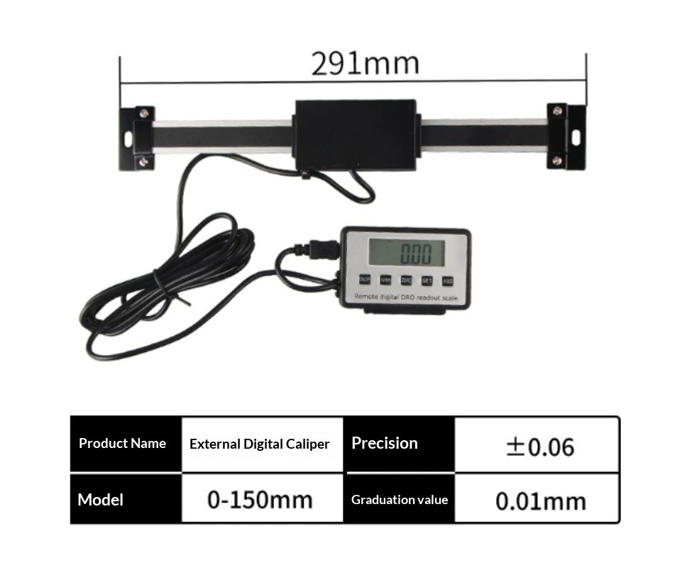 Digital Display Scale, External Monitor, Graduated Ruler, Displacement Sensor