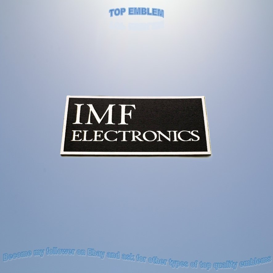 IMF ELECTRONICS 63x27mm emblem badge replacament logo decal sticker plaque