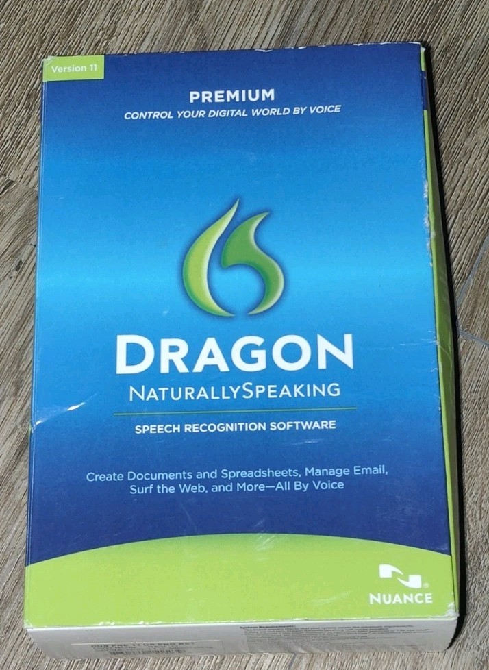 DRAGON NATURALLY SPEAKING PREMIUM VERSION 11 CD & MIC SEALED NEW OPEN BOX
