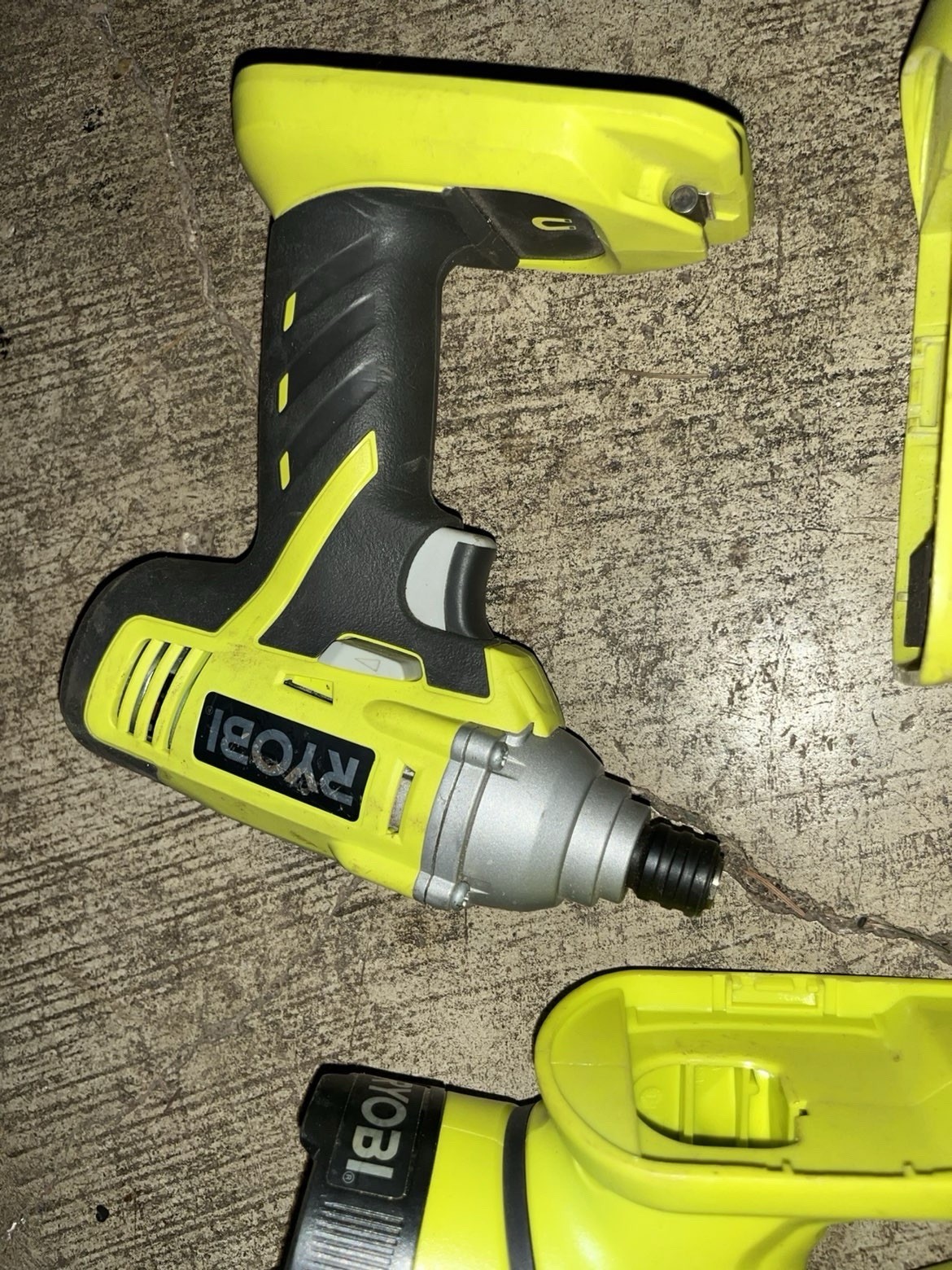 Ryobi 3-Tool Set Impact Driver Reciprocating Saw Flashlight Battery Yellow Black