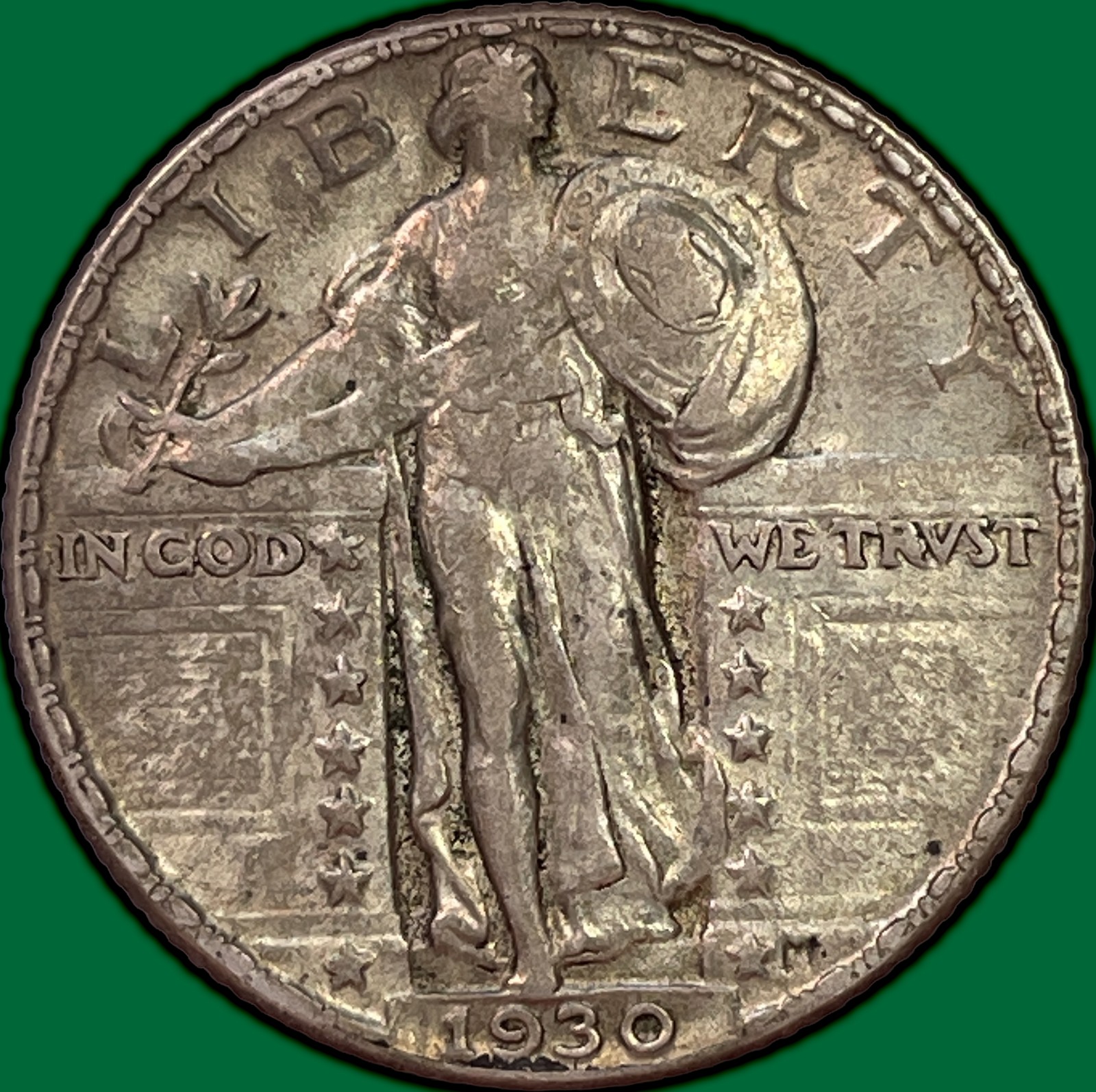 1930 Standing Liberty Quarter Almost Uncirculated AU Coin #43174