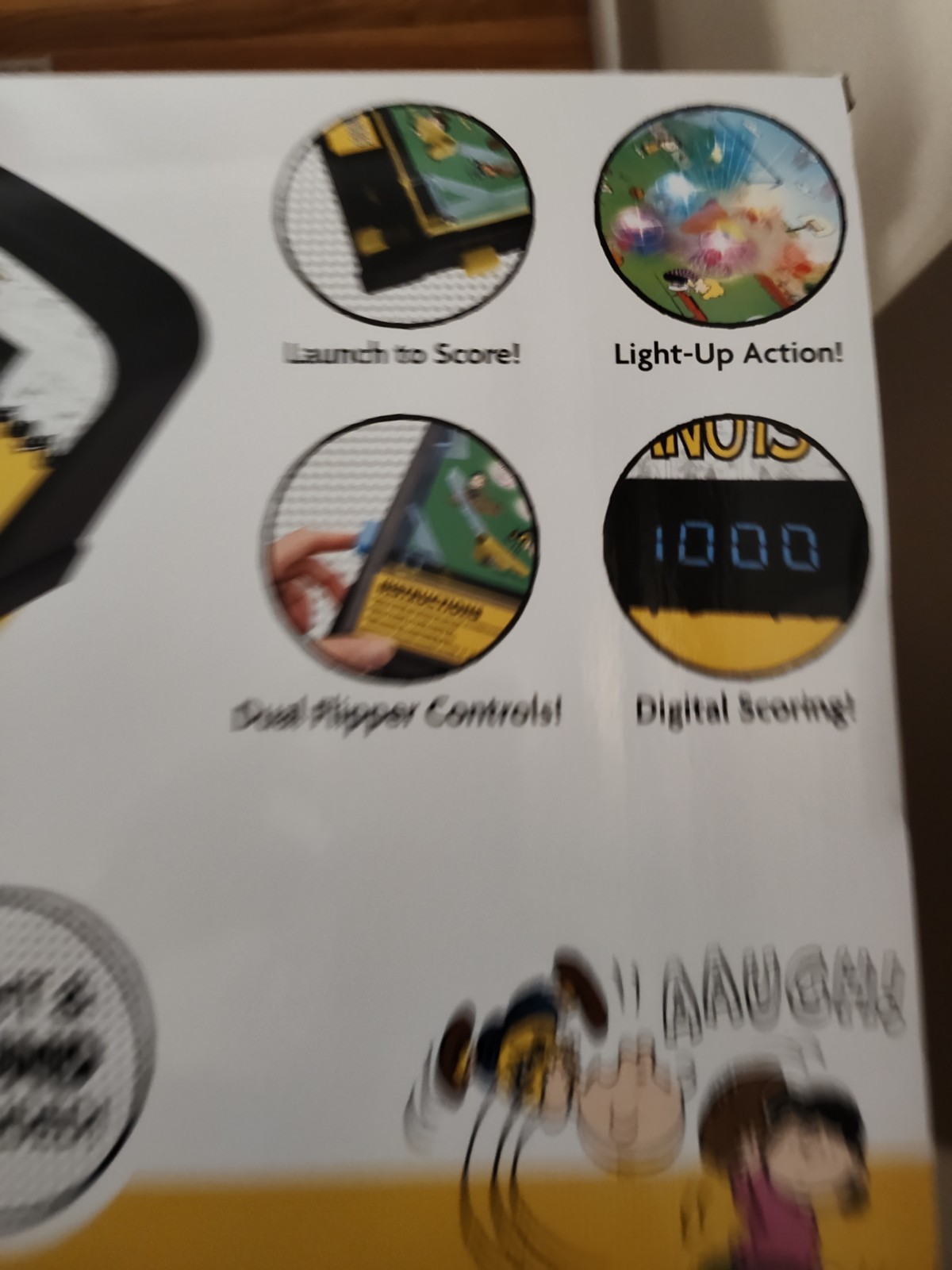 Peanuts Snoopy Electronic Tabletop PINBALL Machine w/ Lights & Sound NIB