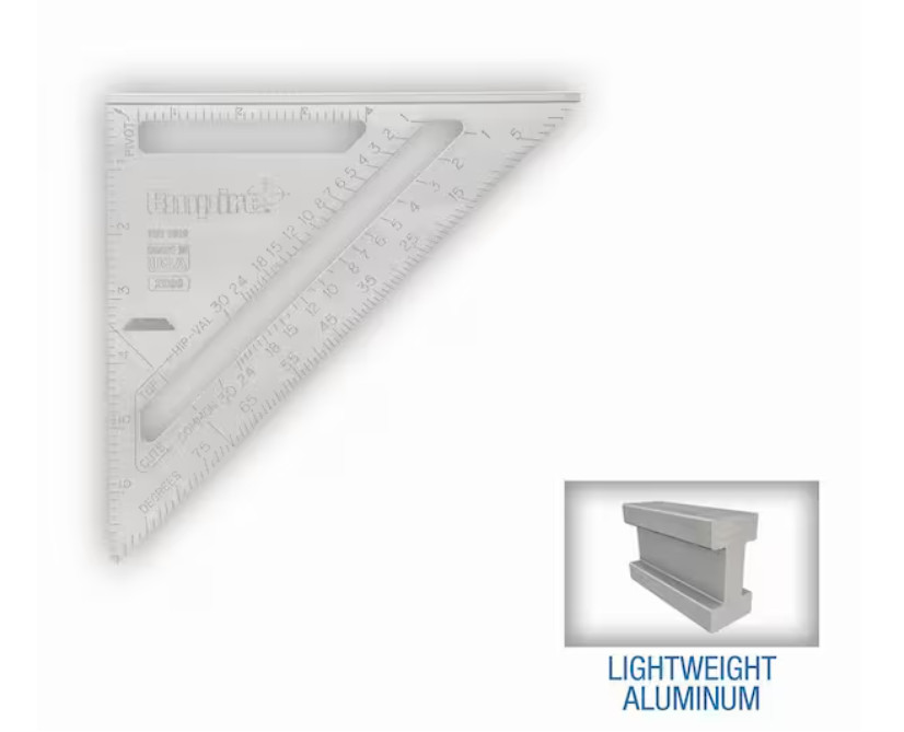 Milwaukee 7 inch. 2990 Fat Boy Aluminum Rafter Square - Pack of 1