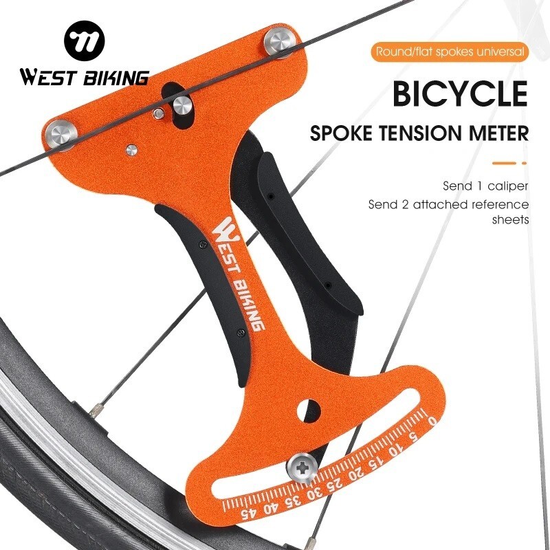 WEST BIKING Spoke Tension Meter Bike Bicycle Cycling Wheel Repair Fixing Tool