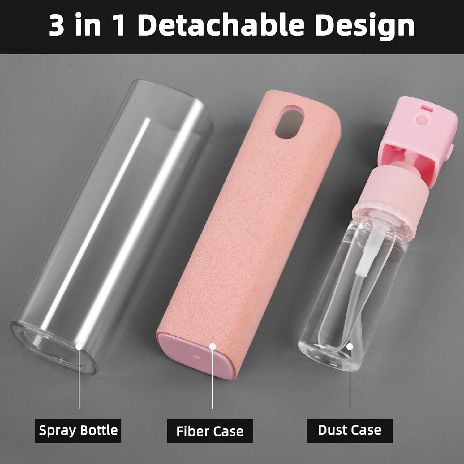 Screen Cleaner Kit 4 Pcs, 3-In-1 Touchscreen Mist Cleaner Spray and Microfiber