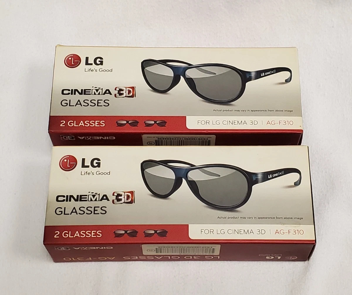 LG Cinema 3D Glasses AG-F310 (X2) 2 Boxes Total of 4 Pair Glasses LG Cinema 3D