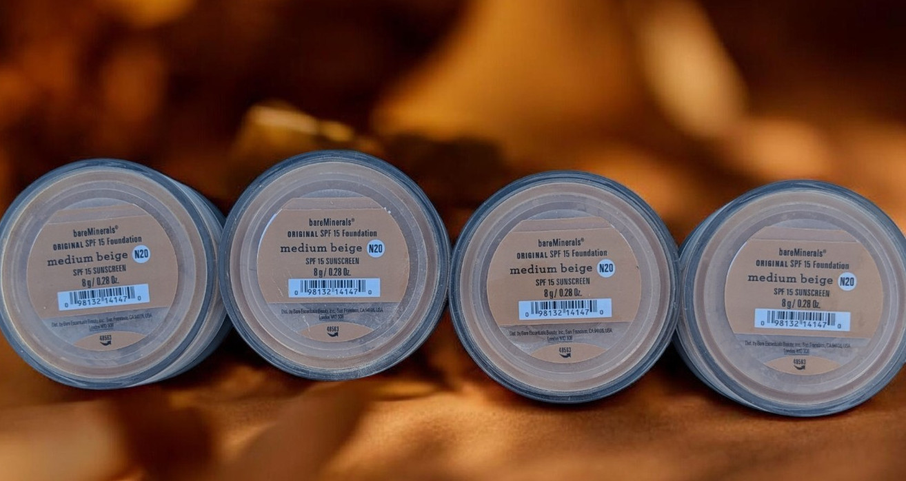 "LOT OF 4" bareMinerals Foundation Original Medium Beige N20 SPF 15 8g/0.28 Oz.