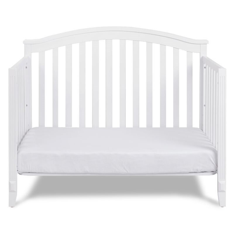 AFG Baby Furniture Kali II 4-in-1 Convertible Crib with Toddler Guardrail White