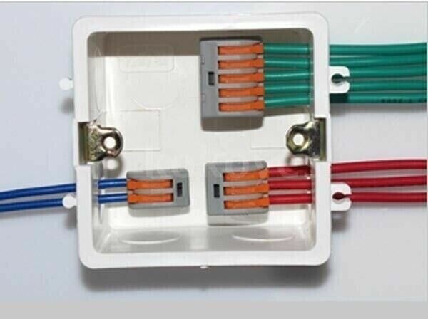 60X Reusable Electrical Connectors Wire Block Clamp Terminals Cable For Wago 222