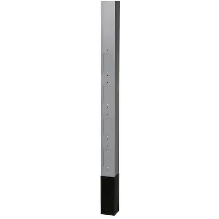 Hubbell Wiring Device-Kellems Hblppoa Alum Service Pole, Gray, 10 Ft. 2"L,