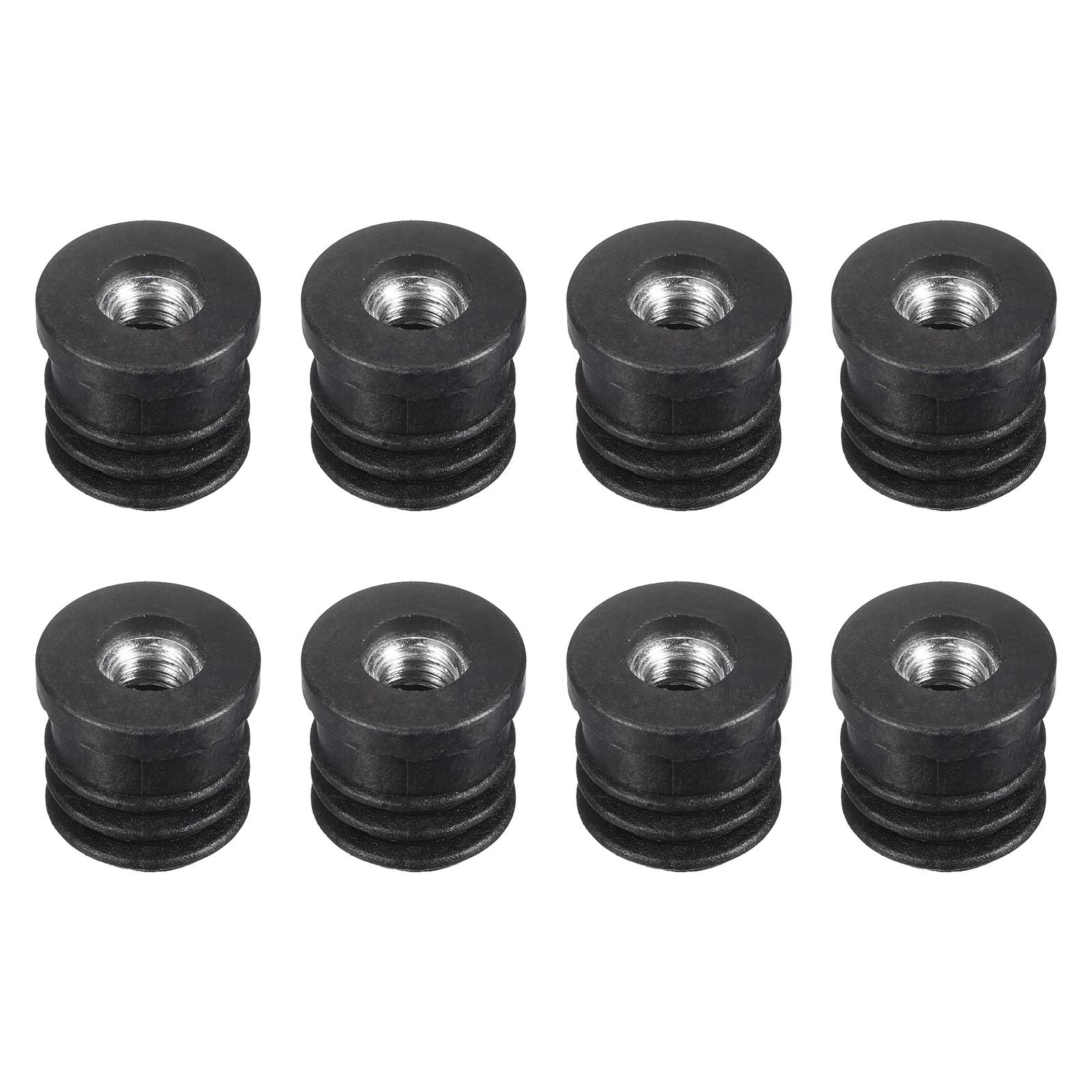 8Pcs 15mm/0.59" Caster Insert with Thread Round M6 Thread for Furniture