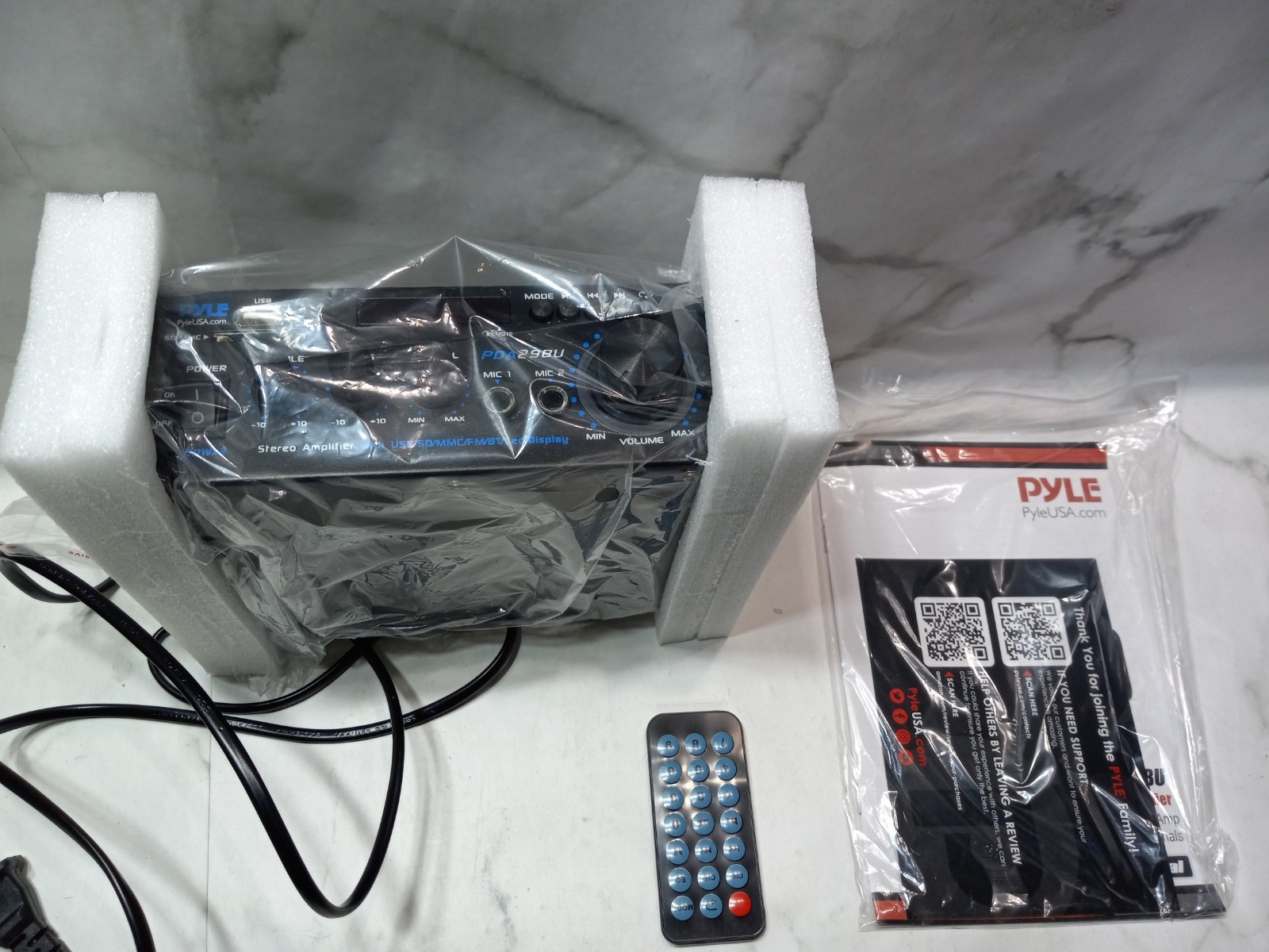 PyleHome PDA29BU Compact Bluetooth Stereo Power Amplifier NOB