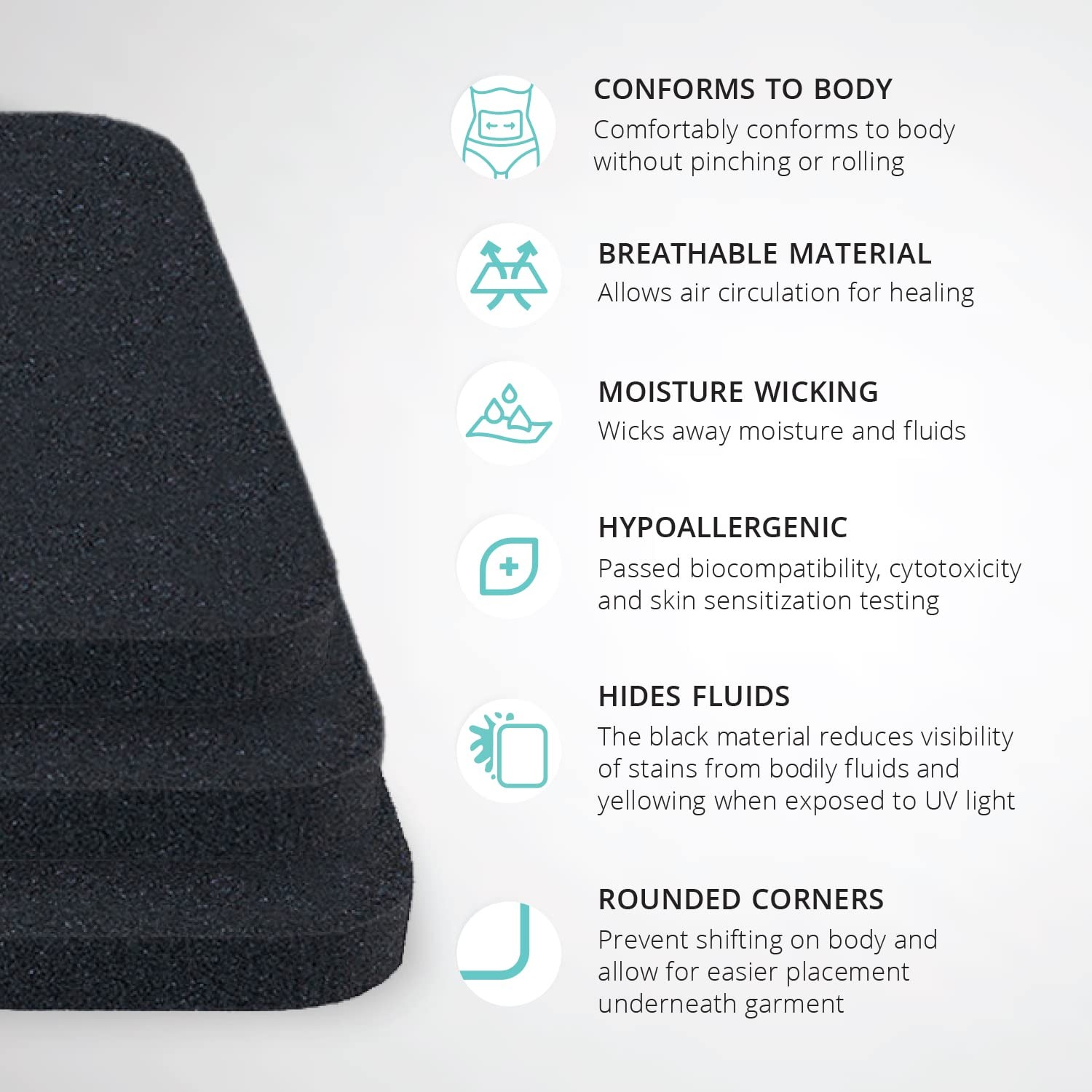 MARENA BLF Breathable Lipo Foam 3-Pack Post-Surgery Liposuction Compression Pad