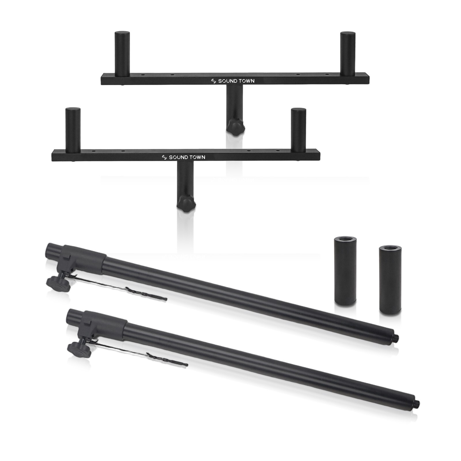 Sound Town 2-Pack Dual Speaker Pole Mount Set M20 & 35mm Adapters STSDS-A54D2