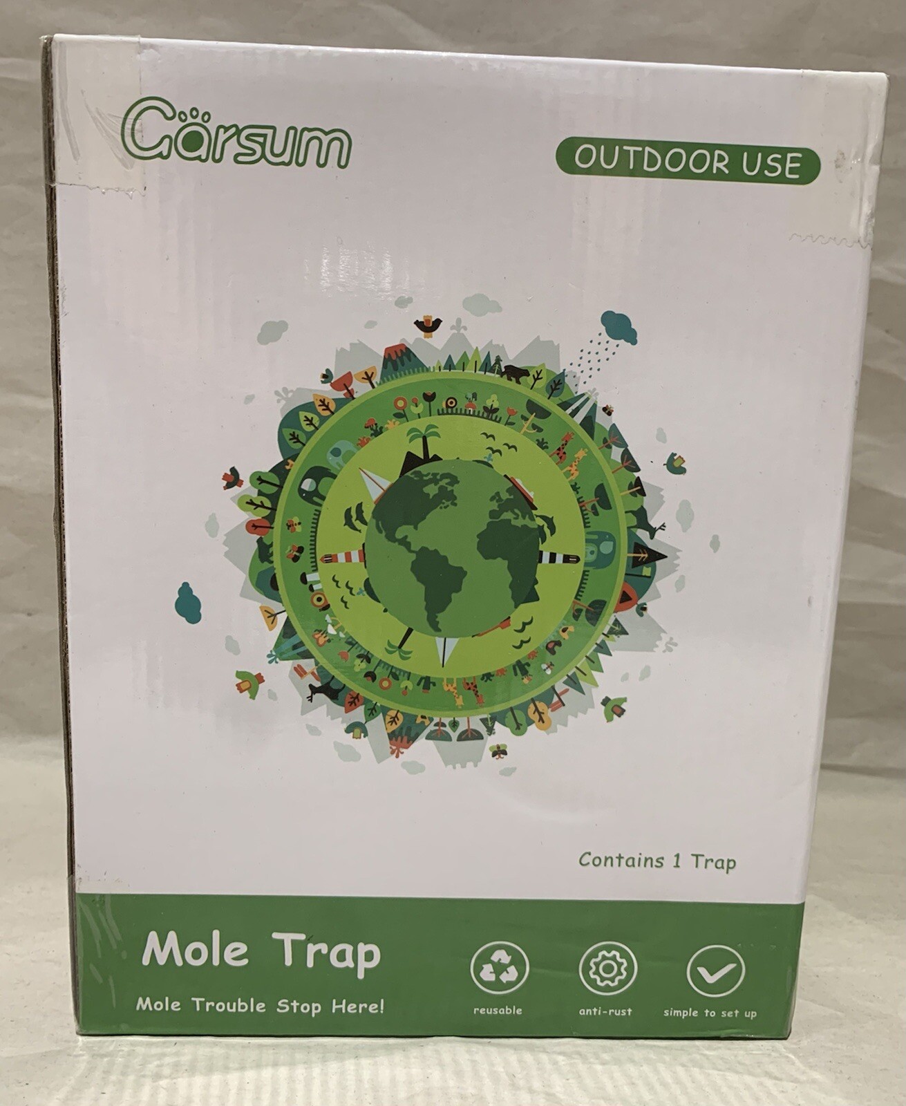 Carsum Mole Trap Gopher Trap Easy Set Eliminator Scissor Trap. NEW SEALED