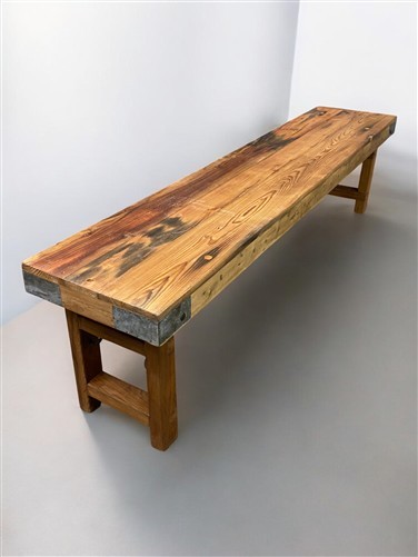 Rustic Folding Bench (72x14.5) Vintage Reclaimed Wood Bench, Farmhouse Seat, A84