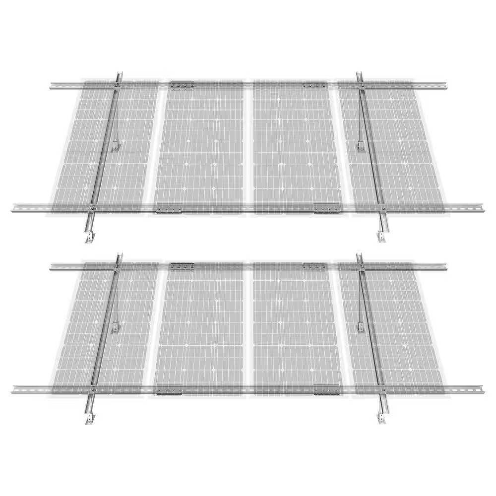 2-Set Solar Panel Mounting Brackets 30°-60° Adjustable Multi-Pieces Solar Panel