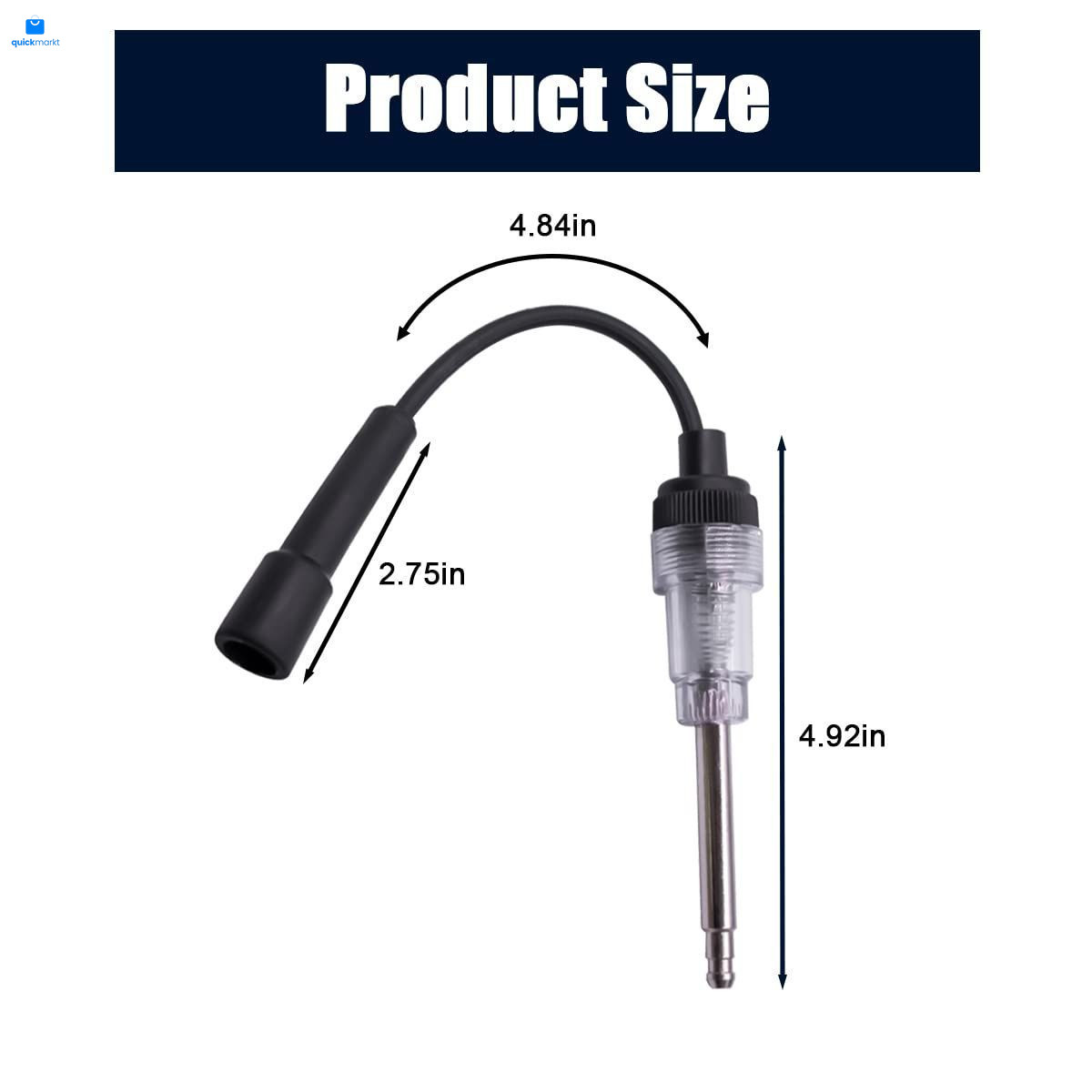 Inline Spark Plug Tester, Straight Boot Engine Ignition Tester White/1PCS