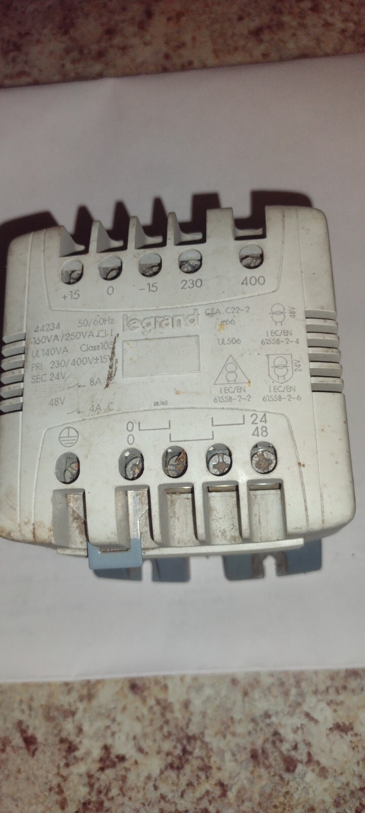 Legrand 44234 Transformer, 230/400 In, 24/48 and +/-15 out, 160 VA