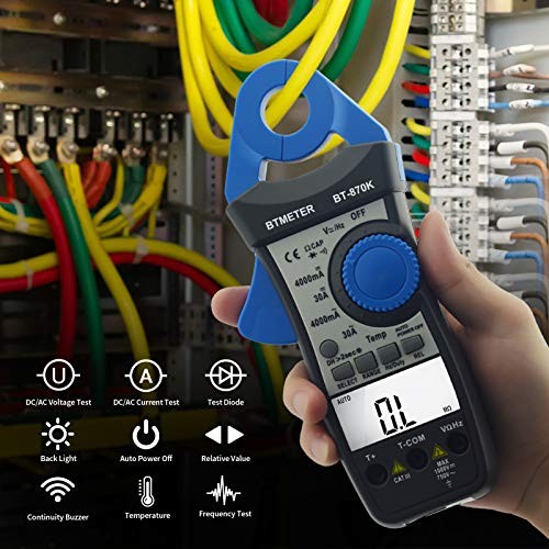 Clamp Multimeter BT-870K, DC AC Digital Voltage Current Meter, Auto Electric