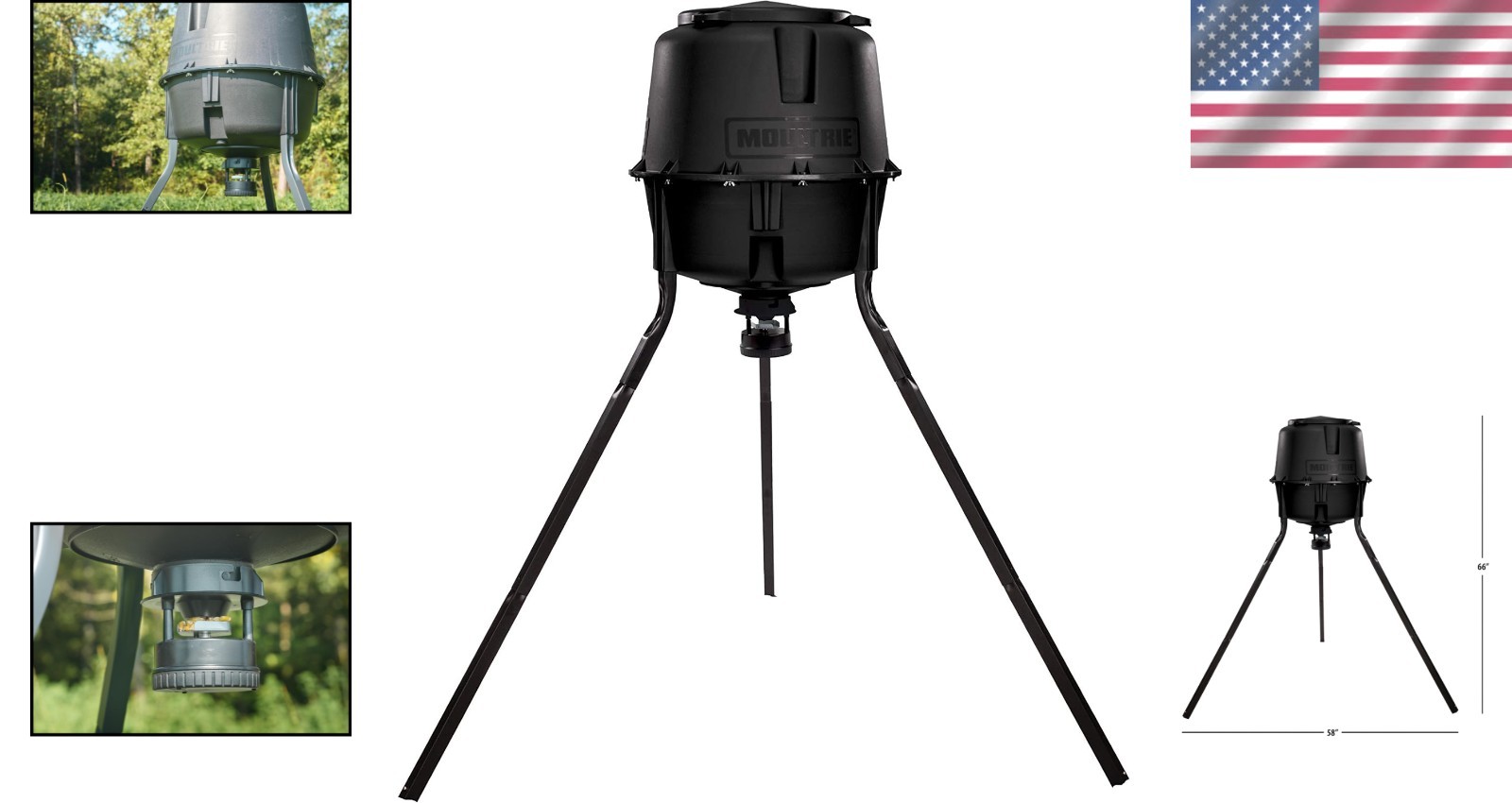 Digital Timer Deer Feeder Tripod - 200 lb Capacity