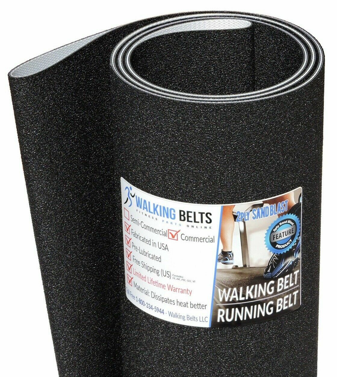 Life Fitness CST-DMLXX-01 SN: CSL100050  Running 2ply Sand Blast