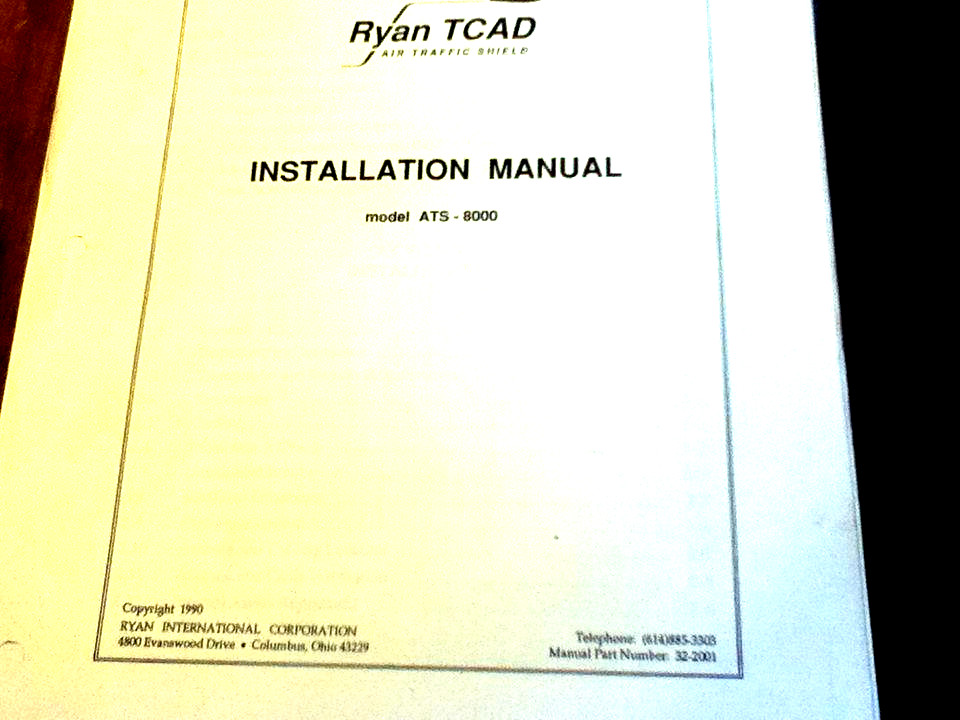 Ryan TCAD ATS-8000 install manual