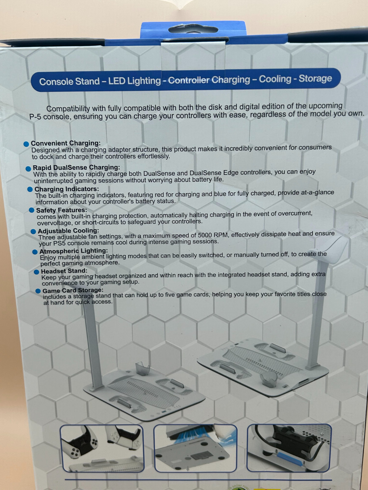 Multifunctional Cooling And Charging Stand PS5 w/ Max Speed of 5000rpm