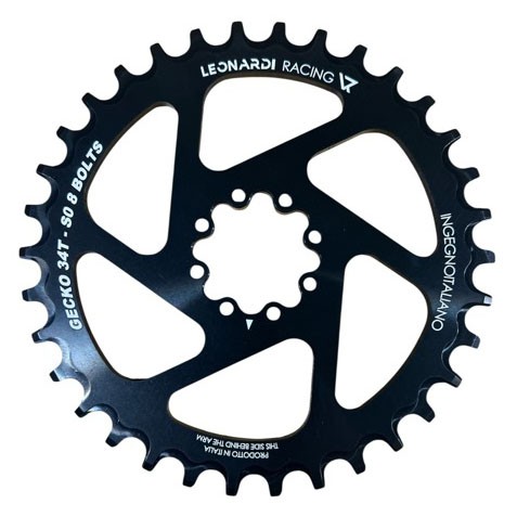 Leonardi S0 8-bolt Direct Mount Ring, 34T - Black NLS