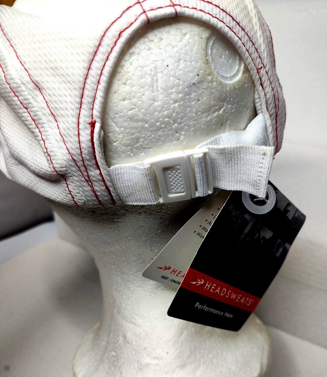 WHITE HEADSWEATS Cool Max Performance Hat Timex NEW Baseball Cap Race Hat White