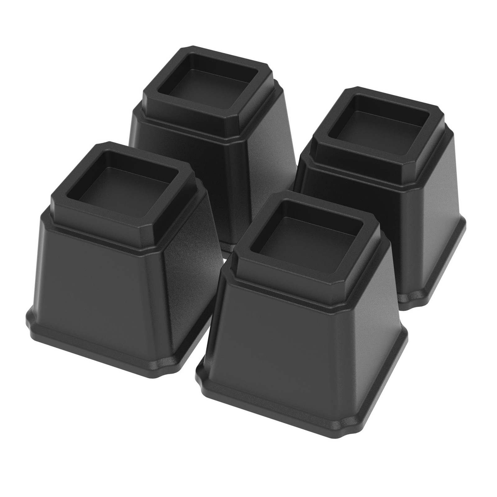 Bed Risers 5 Inch Heavy Duty Furniture Elevators Sofa Table Black 4 Pack