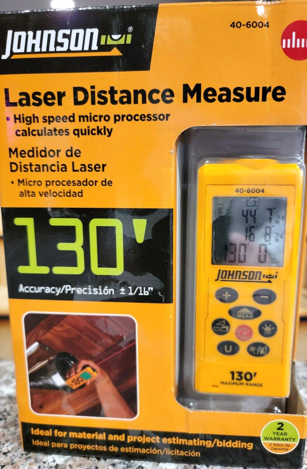 Johnson Level 40-6004 130-Feet Laser Distance Measure NEW-FREE SHIPPING
