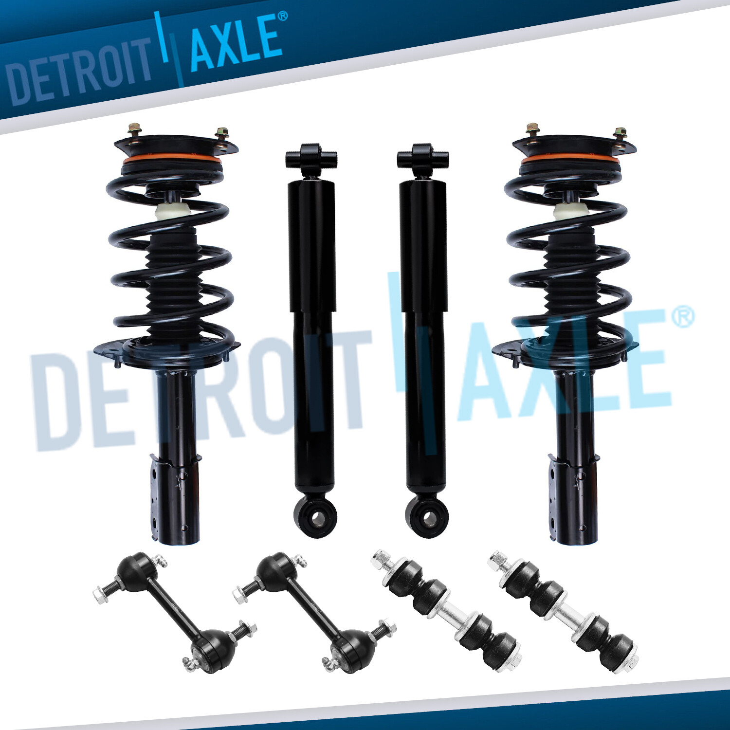 Front Struts w/Coil Spring Rear Shocks Sway Bars for 2002-2007 Buick Rendezvous