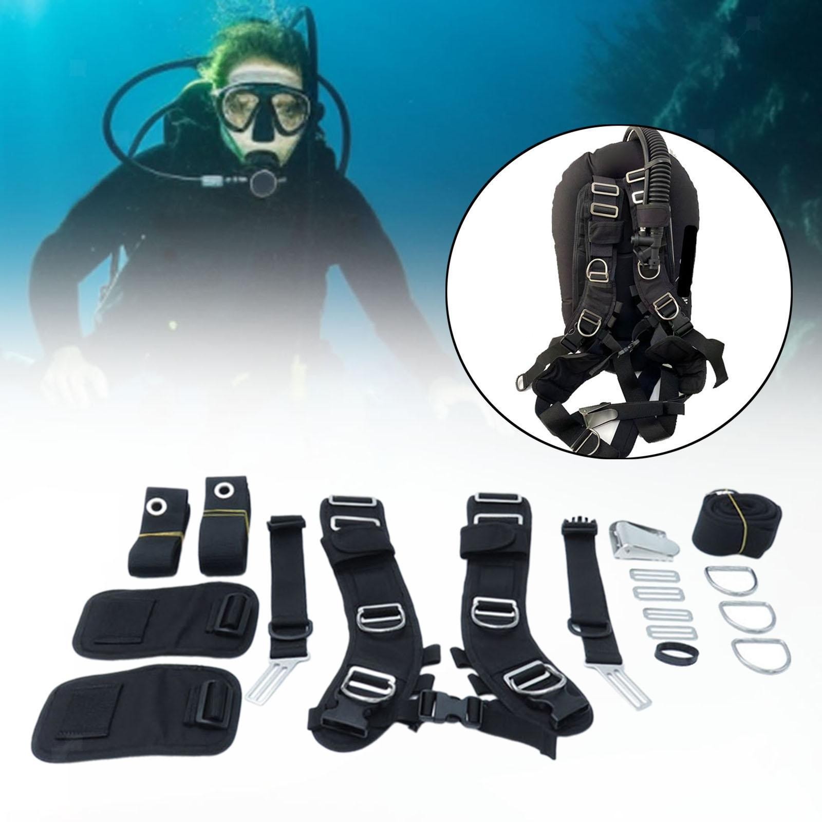 Scuba Diving Adjustable Backplate Comfort Shoulder Harness