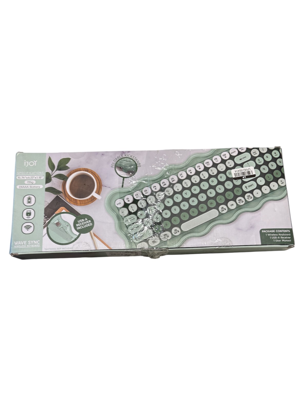 iJoy Wavy Wireless Keyboard Green Slim Design