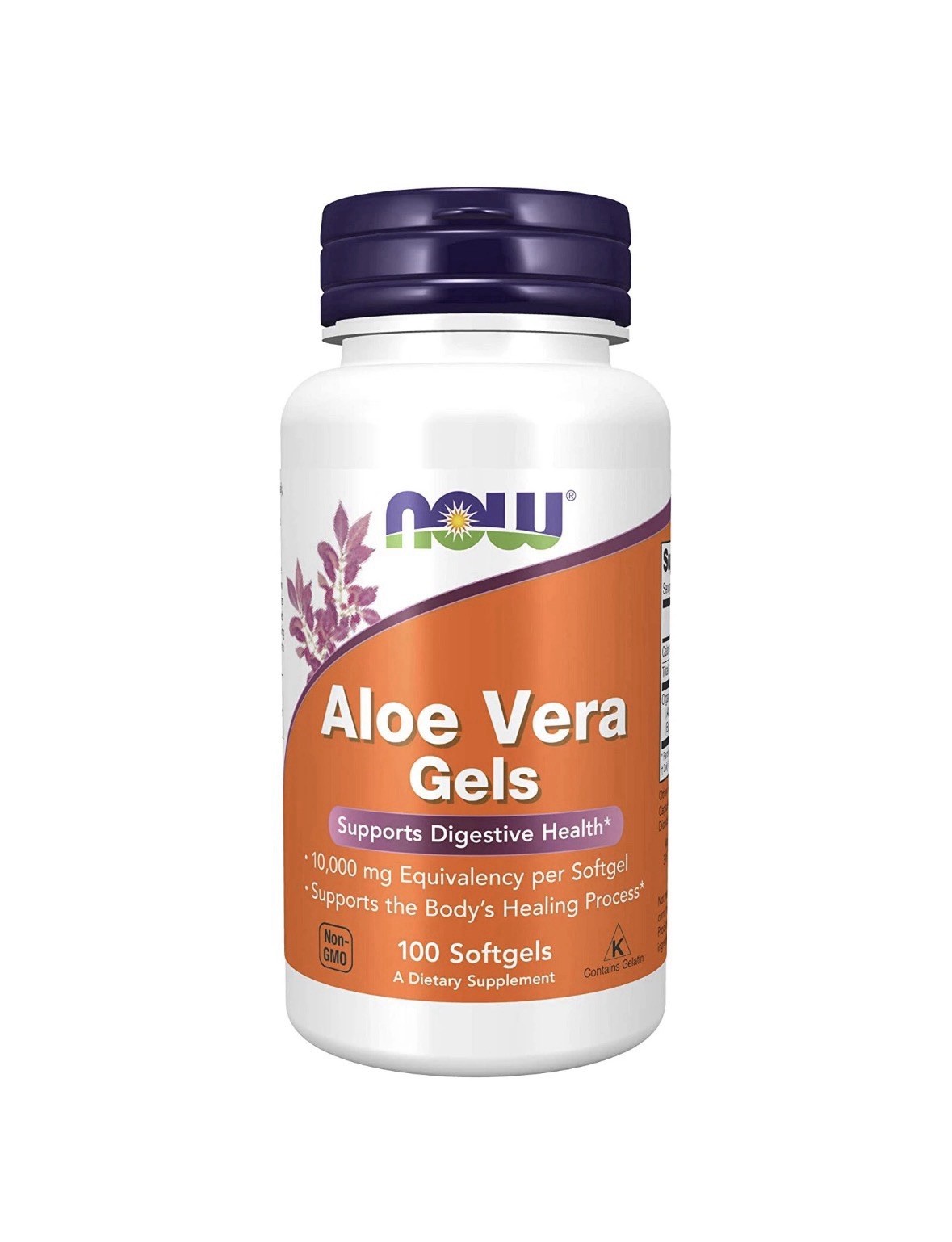 NOW FOODS Aloe Vera 10 000 mg 100 Softgels Exp 6/26