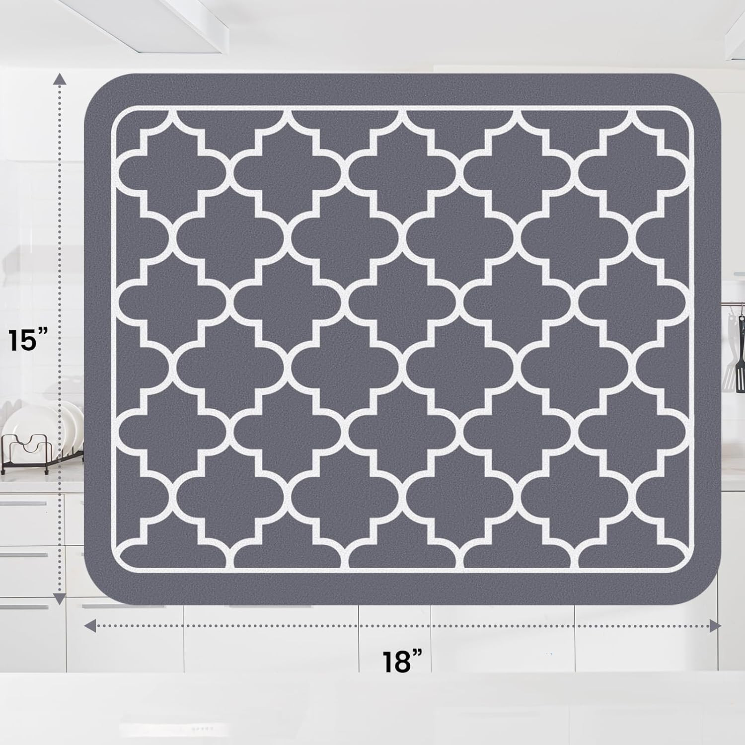 Dish Drying Mat Super Absorbent Drying Mat Large Dish Drying Mats for Kitchen Co