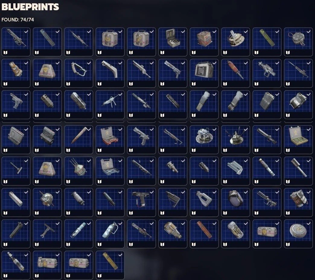 Arc Raiders Blueprints Collection 81/81
