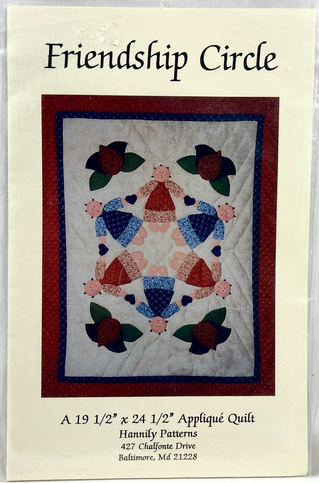 NEW 1995 Hannify Patterns Sewing Pattern HP125 Friendship Circle Vintage 14186