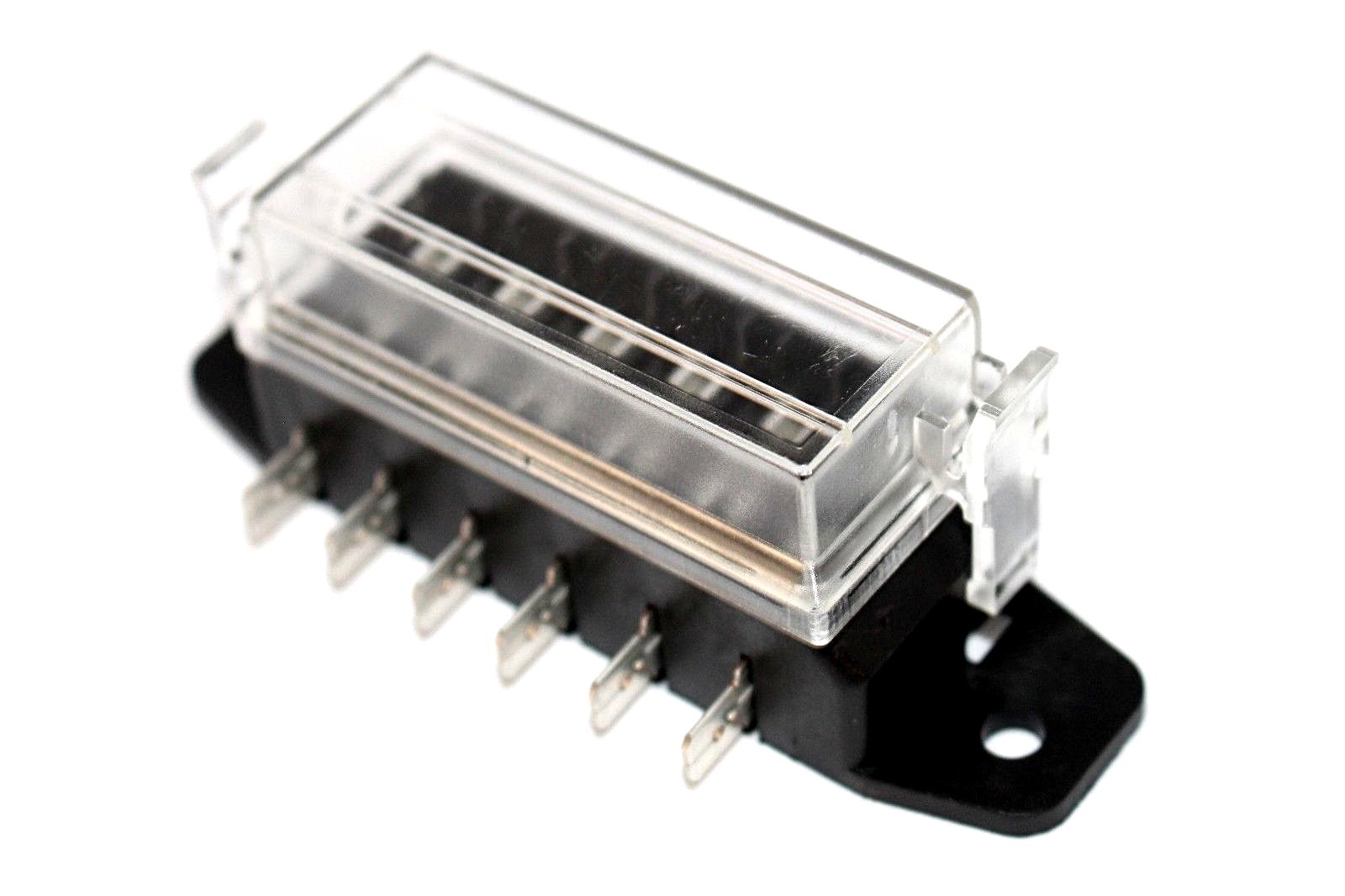 Standard Blade Fuse Holder 6 Way Side Entry Electrical Box Car Van Auto FU24