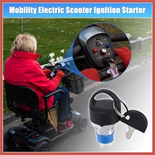 1 Set Ignition Starter on Off Switch Lock W/ 4Keys Mobility Scooter Key