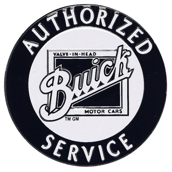 Buick Authorized Service Round Embossed Metal Magnet * Ships FREE to the USA!