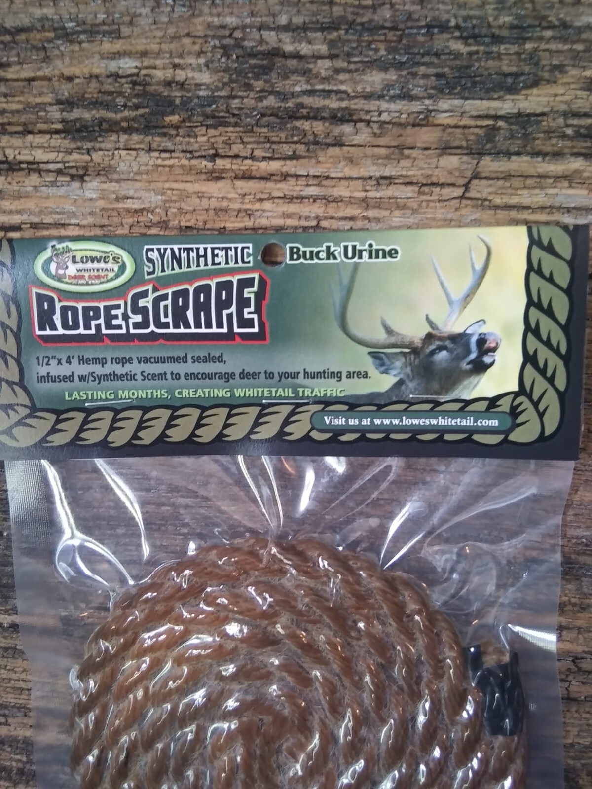 Rope Scrape SYN. BUCK URINE (Mock Scrape, Hemp Rope, Licking Branch)