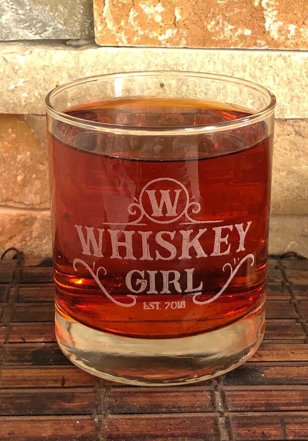 WHISKEY GIRL Collectible Whiskey Glass 8 Oz
