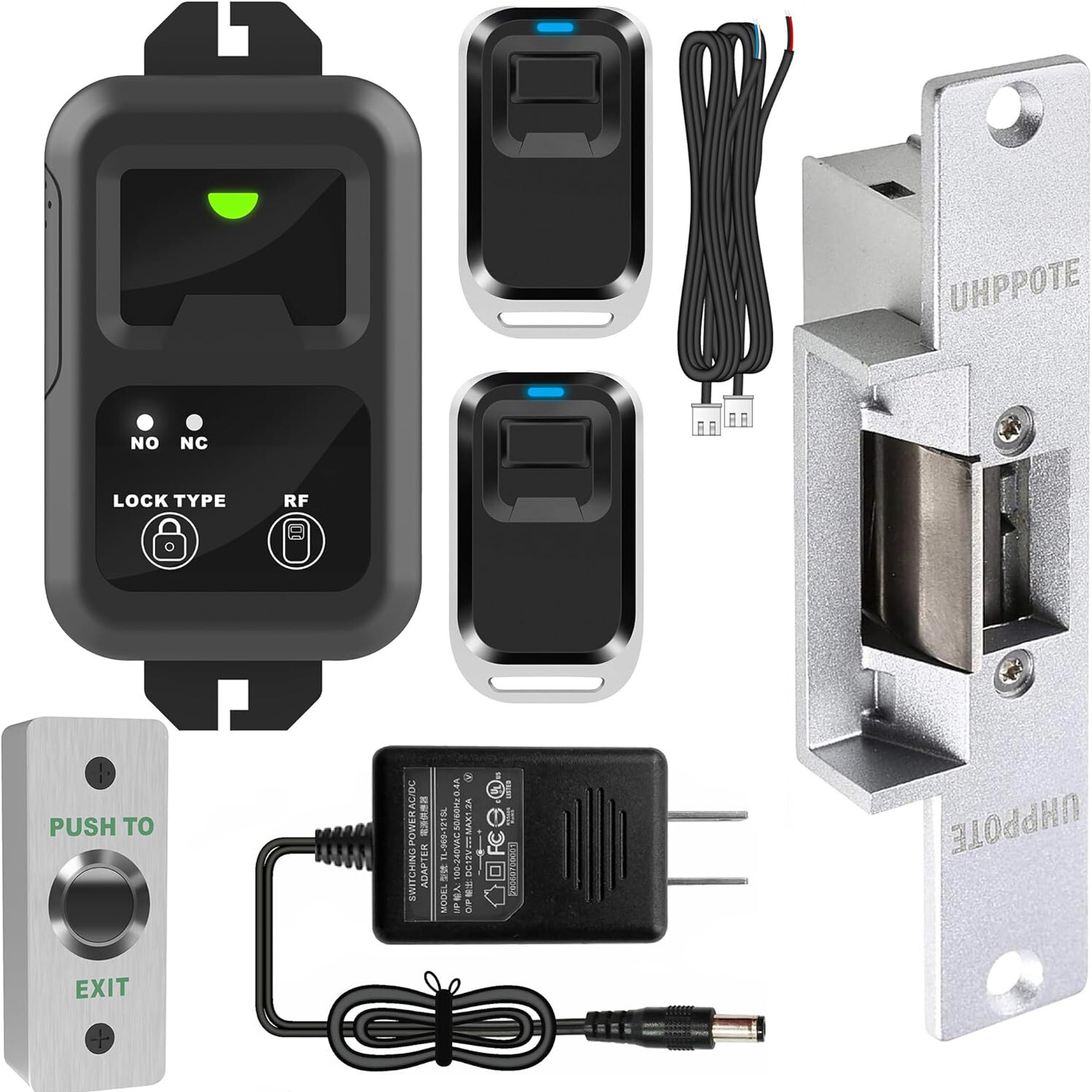 Door Access Control Kit with Fail Safe Electric Strike Lock Remote Control