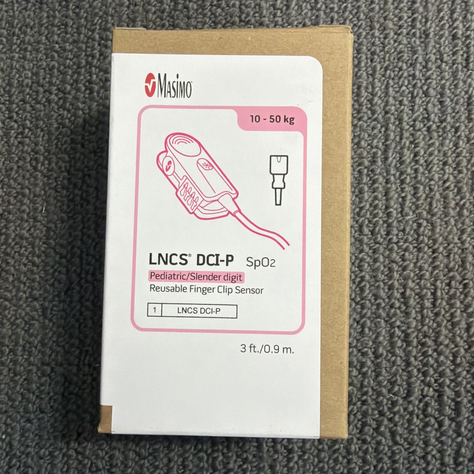 NIB Masimo 1864 LNCS DCI-P Finger Clip Sensor 3ft Cable